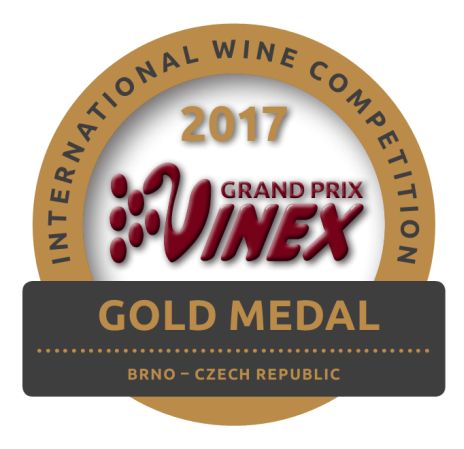 Medailička na láhve GRAND PRIX VINEX 2017 - zlatá